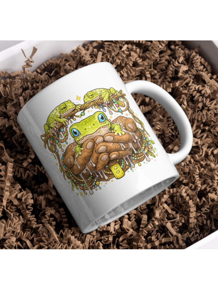 Frog Totem Mug – Nature Spirit Amphibian Art