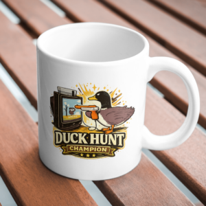 Duck Hunt Champion Retro Gamer Mug – Vintage Gaming Cup