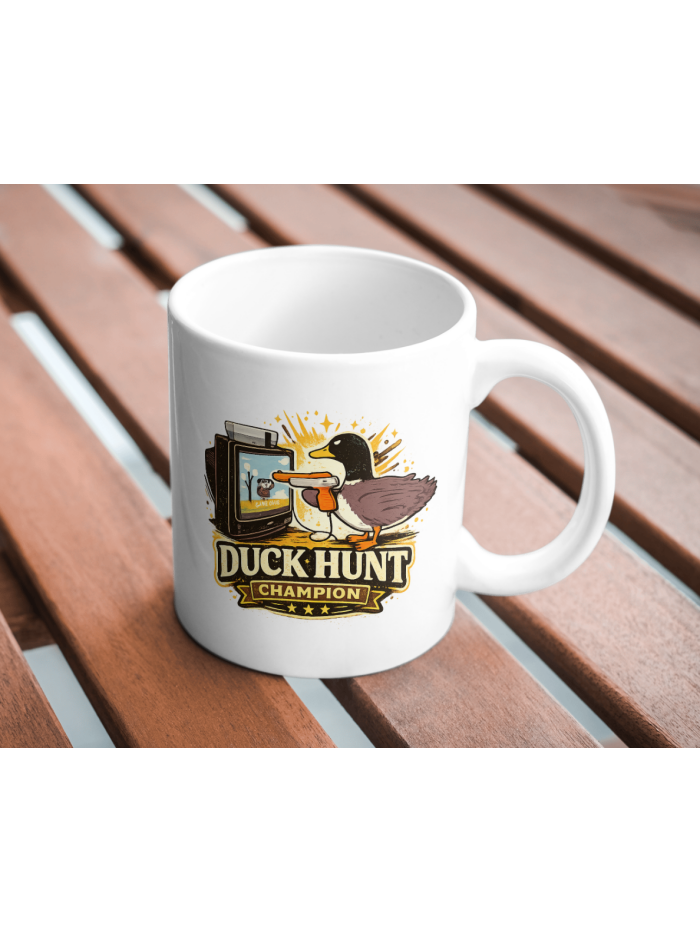 Duck Hunt Champion Retro Gamer Mug – Vintage Gaming Cup