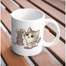 Curious Kitten & Mouse – Playful Mug