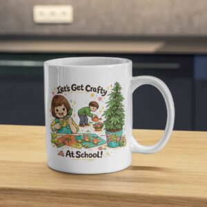 Let’s Get Crafty Mug – School Art Fun Design