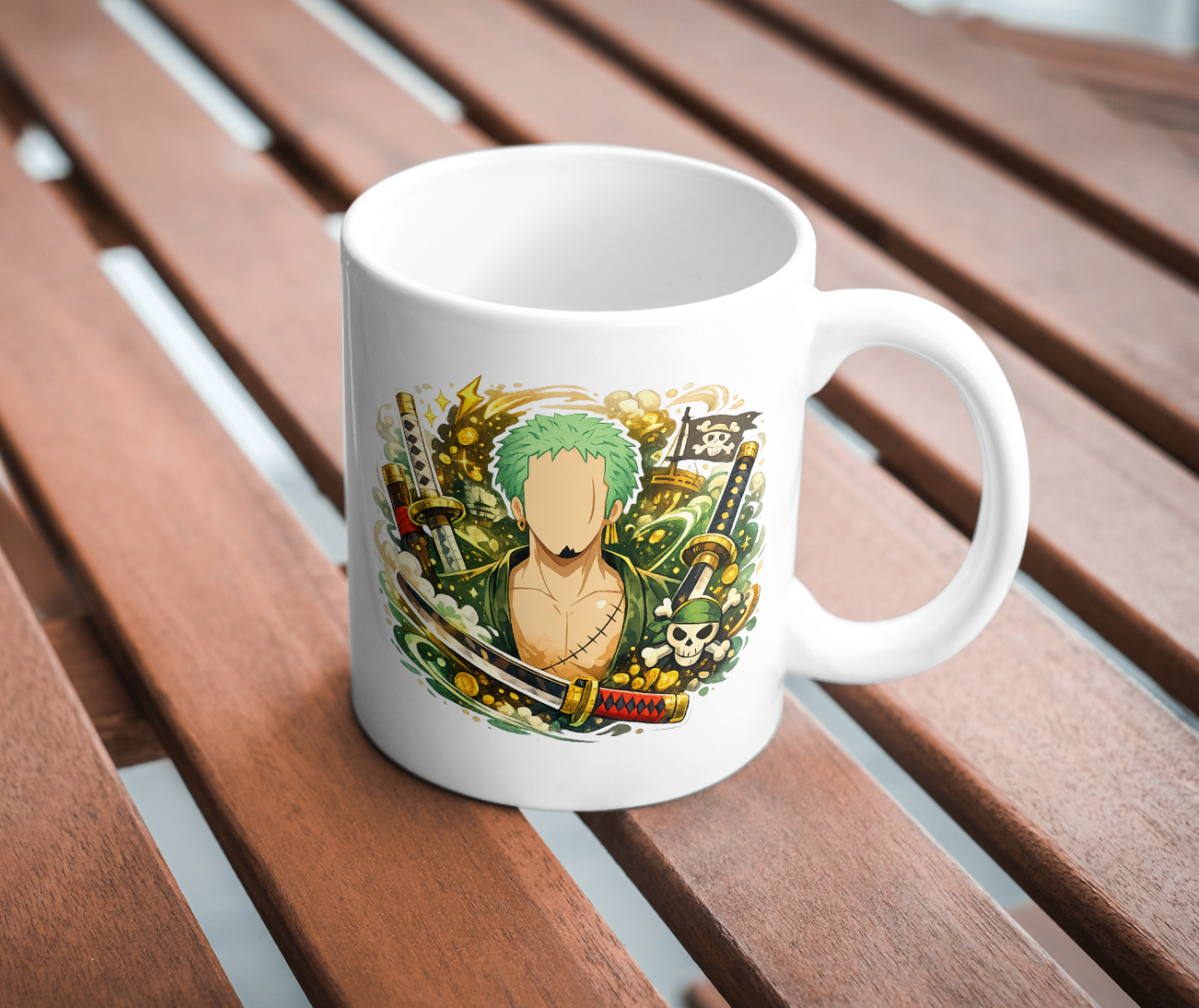Anime Swordmaster Warrior Ceramic Coffee Mug - Image 2