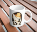 Howling Wolf Toilet Humor Mug – Midnight Moon Funny Design