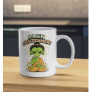 Alien Enlightenment Mug – Cosmic Buddha Alien Art