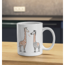 Giraffe & Zebra Duo – Safari Friends Mug