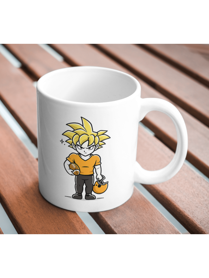 Super Saiyan Football Hero Mug – Anime Sports Warrior