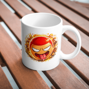 Playful Anime Emoji Explosion Ceramic Coffee Mug