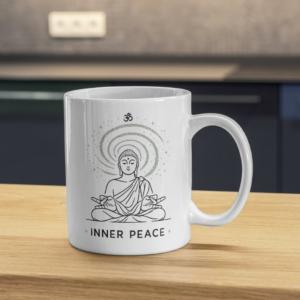 Inner Peace Buddha Meditation Mug – Zen Spiritual Coffee Cup