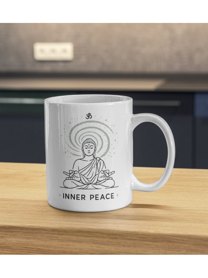 Inner Peace Buddha Meditation Mug – Zen Spiritual Coffee Cup