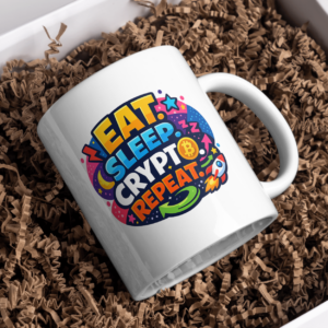 Eat Sleep Crypto Repeat Ceramic Coffee Mug