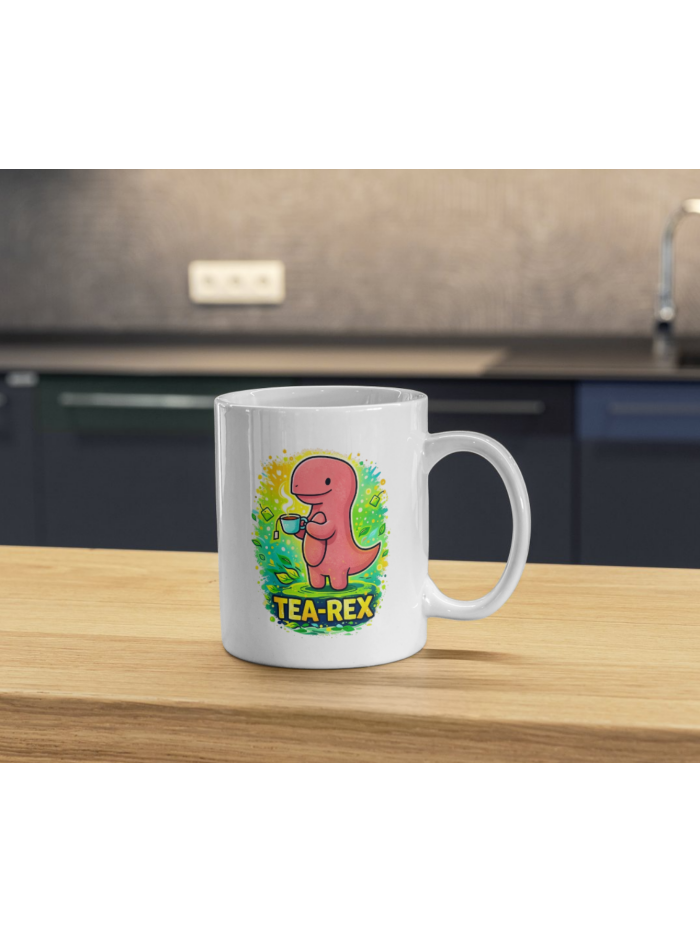 Tea‑Rex Funny Dinosaur Mug – Cute Tea Lover Gift