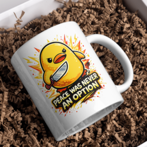Peace Was Never an Option Angry Chick Mug
