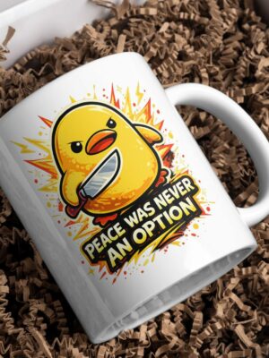 Peace Was Never an Option Angry Chick Mug