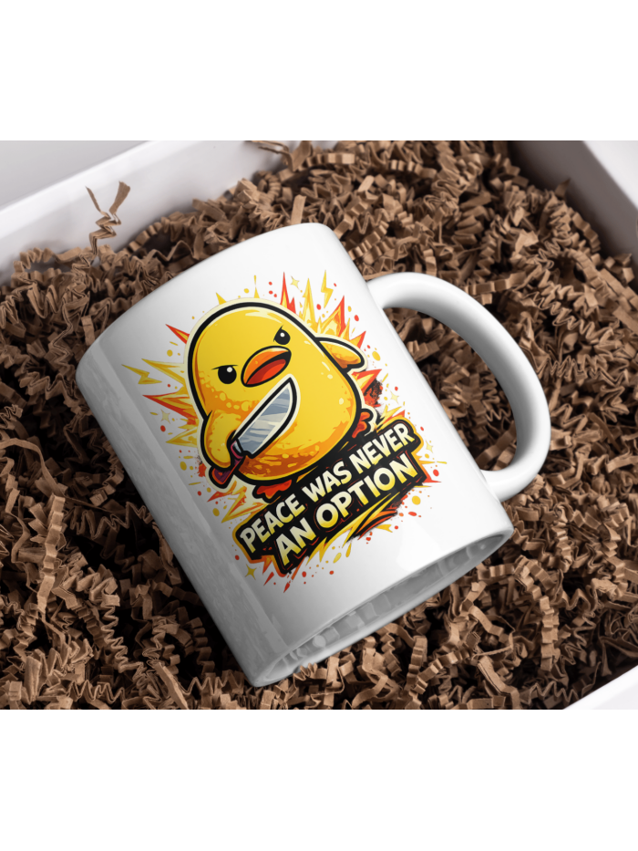Peace Was Never an Option Angry Chick Mug