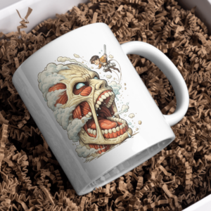 Colossal Titan Anime Inspired Mug – Epic Battle Coffee Cup