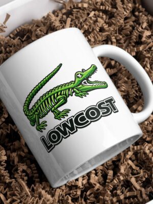Lowcost Crocodile Skeleton Funny Dark Humor Mug