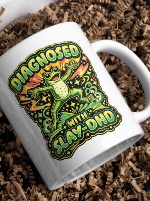 Diagnosed With Slay-DHD Frog Mug