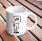 Anti Social Cardboard Box Vintage Mug