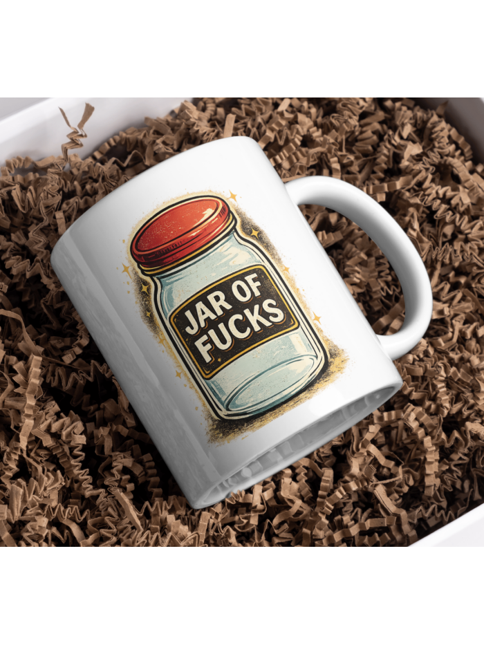 Jar of Fucks Funny Mug – Zero Left to Give Cup