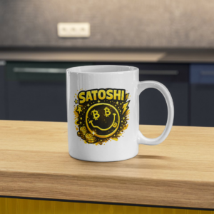 Satoshi Bitcoin Smile Ceramic Coffee Mug