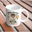 Riding A Fine Line Mug – Between Genius and Insanity Art