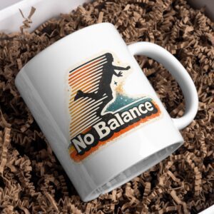 No Balance Running Silhouette Retro Mug