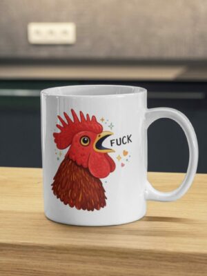 Funny Rooster Mug – Bold Sarcastic Chicken Statement Coffee Cup