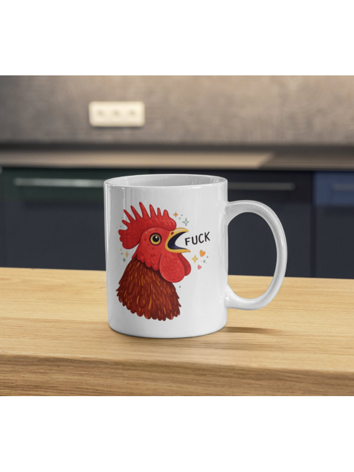 Funny Rooster Mug – Bold Sarcastic Chicken Statement Coffee Cup