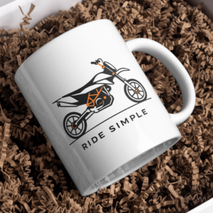 Ride Simple Mug – Minimalist Motorcycle Design