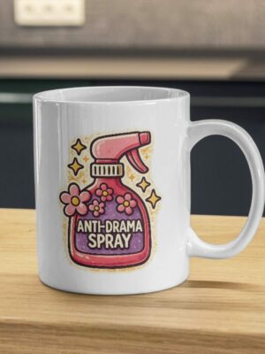 Anti-Drama Spray Funny Floral Sarcastic Mug
