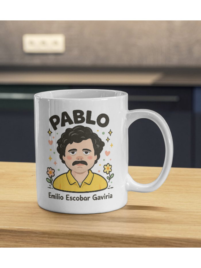 Pablo Retro Portrait Mug – Vintage Icon Illustration