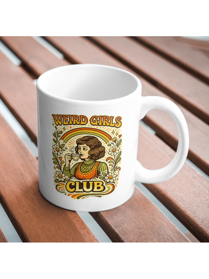 Weird Girls Club Mug – Vintage Floral Tea Lover Design