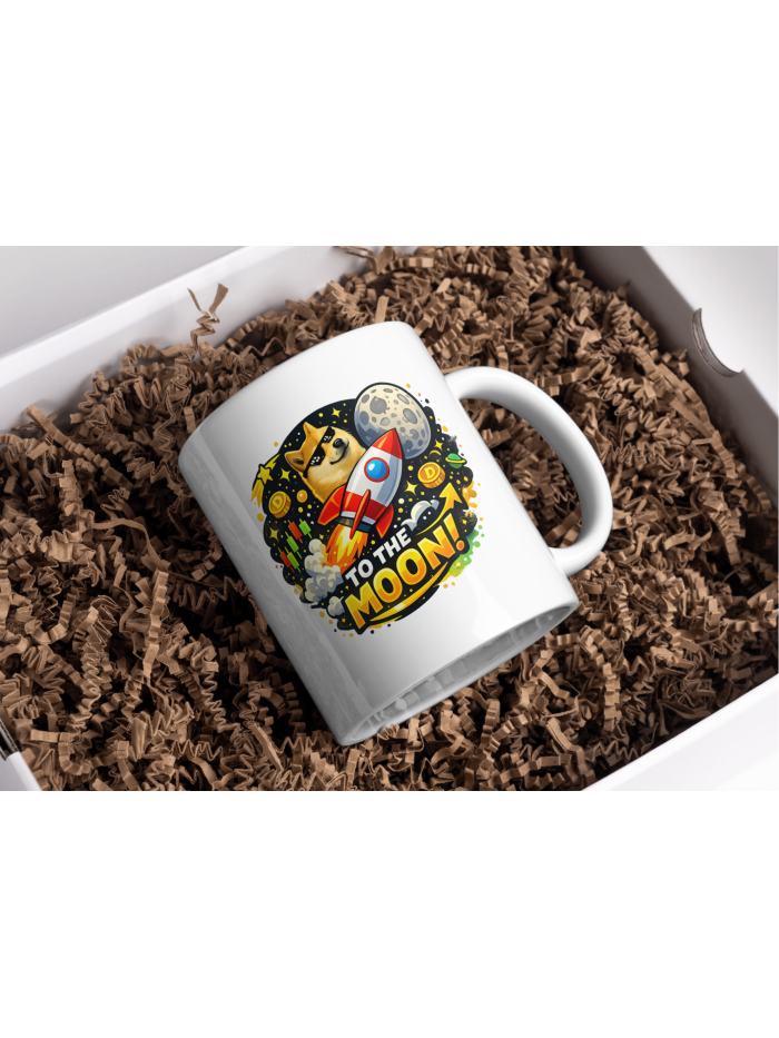 Doge To The Moon Ceramic Coffee Mug