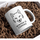 Winter Is Coming – Minimal Wolf Sigil Mug