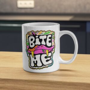 Bite Me Pop Art Mug – Colorful Street Style Design