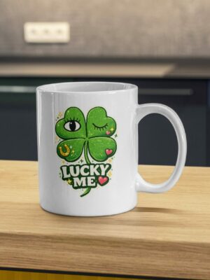 Lucky Me Clover Mug – Cute Four Leaf Charm Coffee Cup