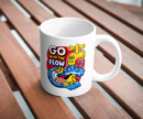 Go With the Flow Dog Mug – Chill Funny Water Design Cup