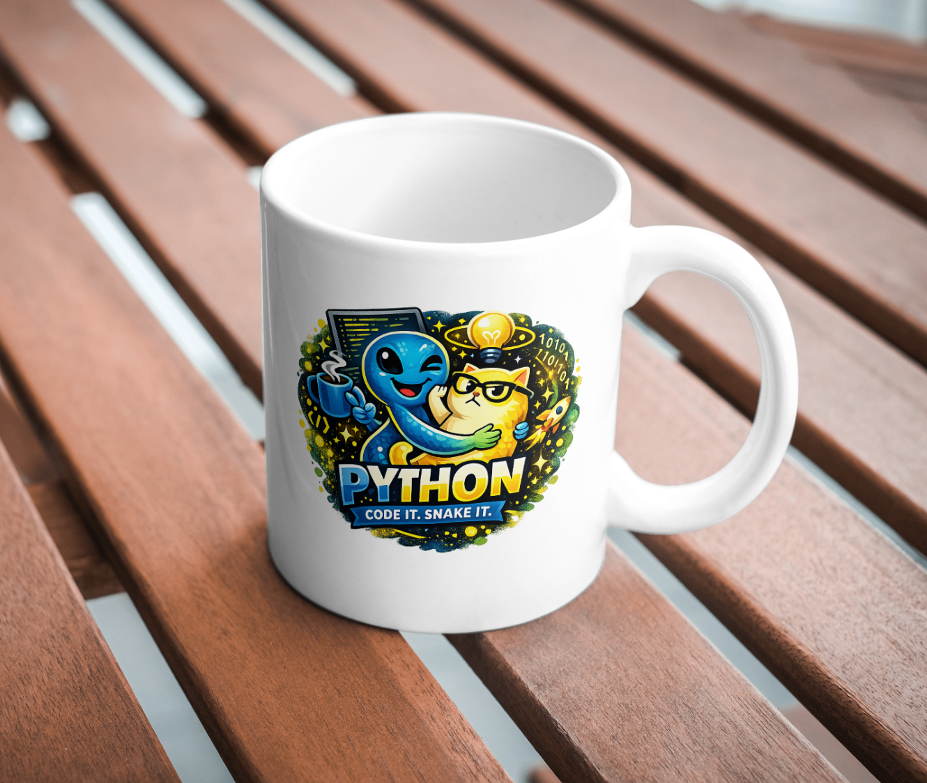 Python Code It Snake It Ceramic Coffee Mug - Image 2