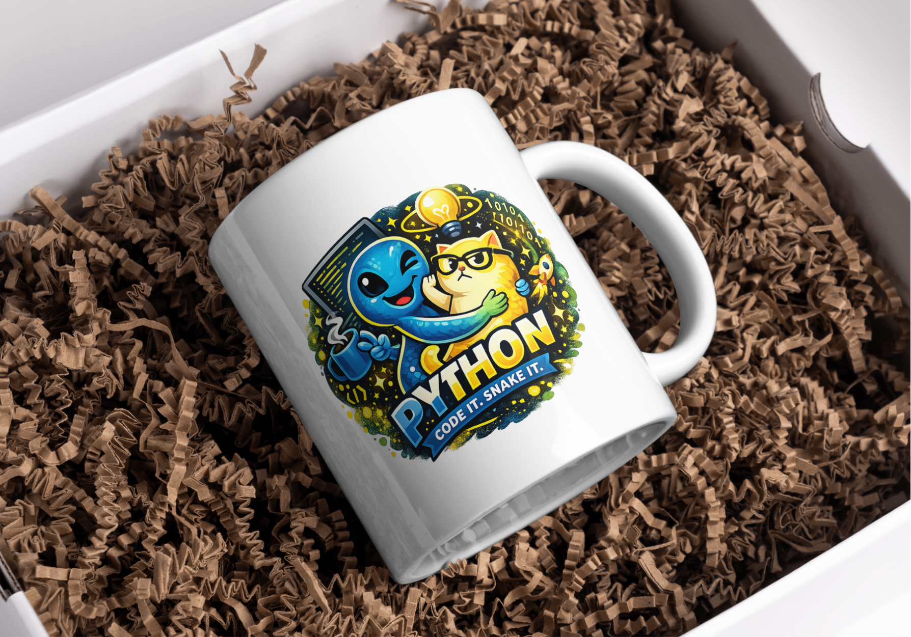 Python Code It Snake It Ceramic Coffee Mug