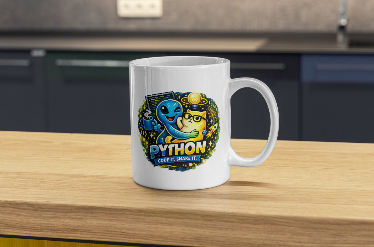 Python Code It Snake It Ceramic Coffee Mug - Image 3