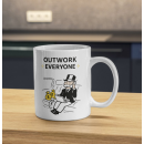 Outwork Everyone Mug – Hustle Tycoon Money Bag Design