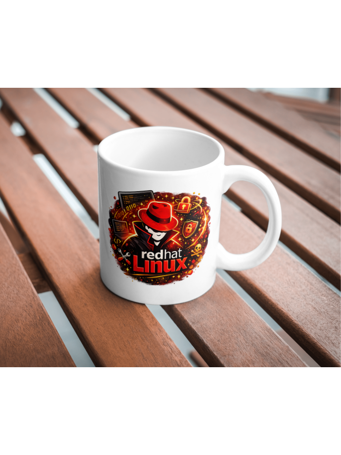 Red Hat Linux Hacker Ceramic Coffee Mug