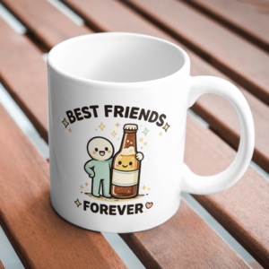 Best Friends Forever Mug – Cute Beer Bottle Buddy Design