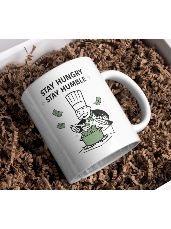 Stay Hungry Stay Humble Mug – Money Chef Hustle Design