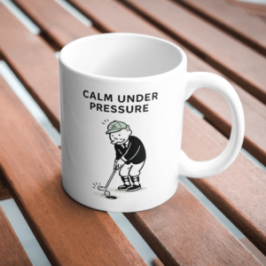 Calm Under Pressure Mug – Focused Discipline Golf Motivation Cup