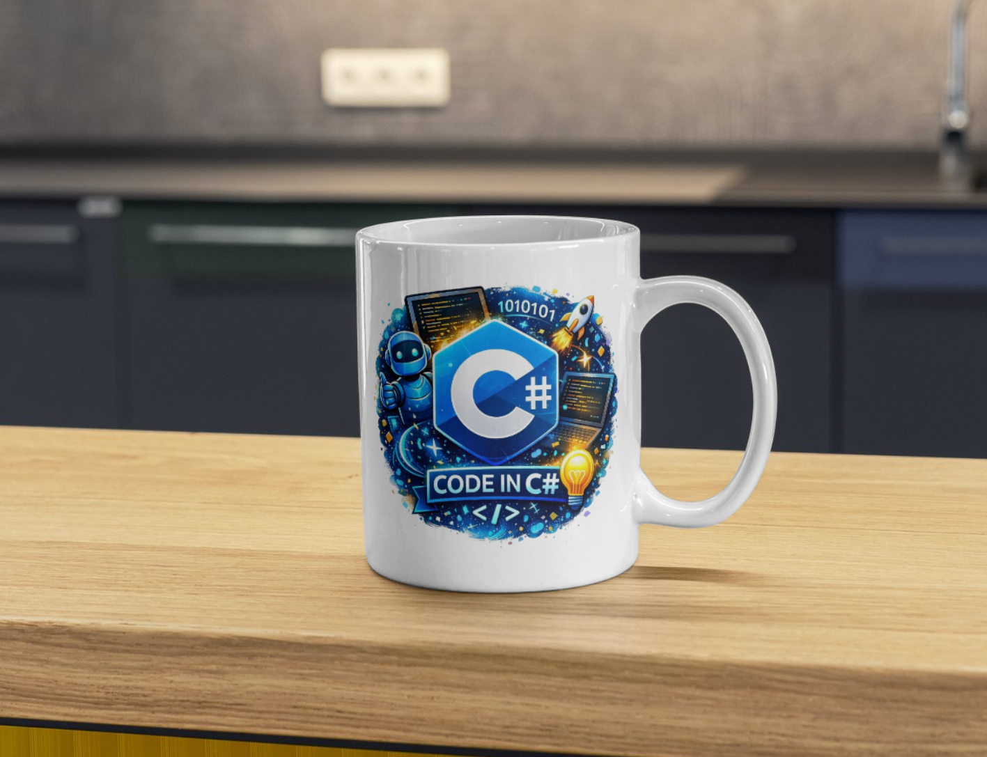 Code in C# Developer Mug – .NET Programming Coffee Cup