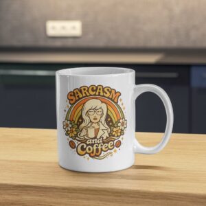 Sarcasm and Coffee Retro Style Mug