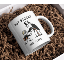 Buy Stocks Not Toys Mug – Wealth Over Waste Financial Humor Cup