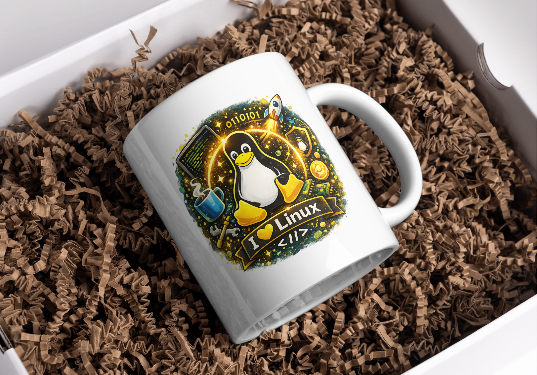 I Love Linux Mug – Tux Dev Coffee Cup for Sysadmins - Image 2