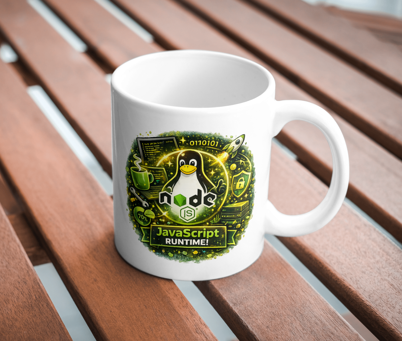 Node.js JavaScript Runtime Mug – Backend Developer Coffee Cup